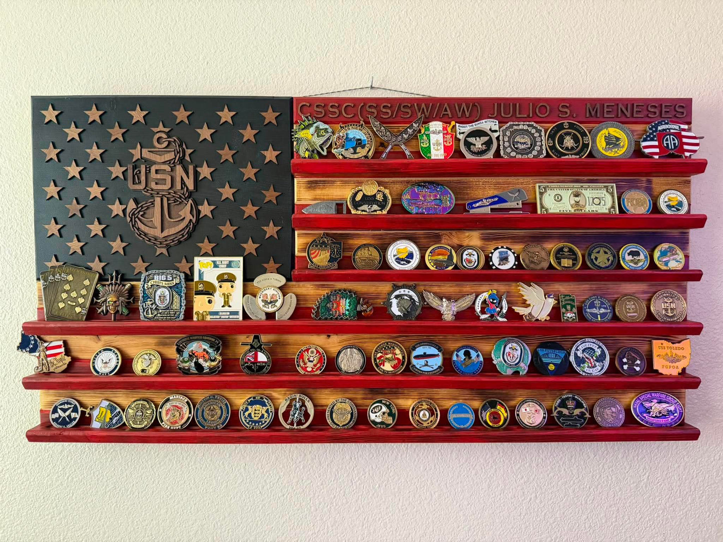 American Flag Challenge coin holder