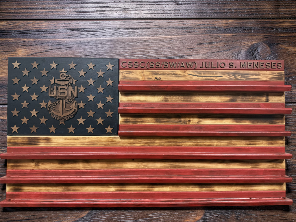 American Flag Challenge coin holder